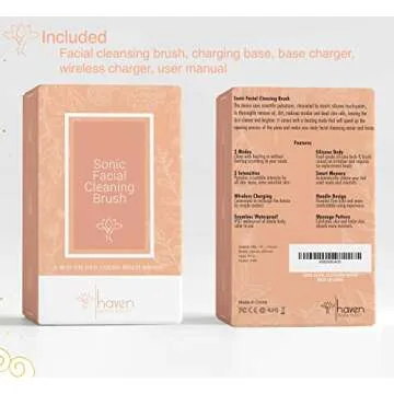 Sonic Facial Cleansing Brush | Great addition to your skin care tools, face massager, face exfoliator | 5 Speeds | Waterproof | Simple Charging