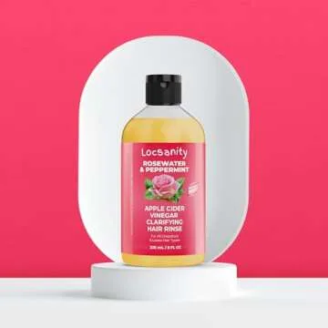 Locsanity Rosewater Peppermint Apple Cider Vinegar Clarifying Hair Rinse 8oz