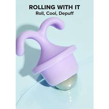I DEW CARE Rolling with It | Cooling, Depuffing Ice Face Roller, with Cap, Gift, Reusable and Hygeni...