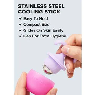 I DEW CARE Rolling with It | Cooling, Depuffing Ice Face Roller, with Cap, Gift, Reusable and Hygenic, Cooling Stick Skincare Tool, Ice Roller for Face, Travel Size, FSC Packaging