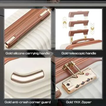 Joyway 5 Piece Expandable Luggage Set with TSA Lock