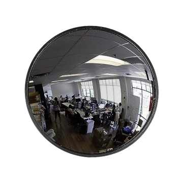 12” Acrylic Convex Mirror, Round Indoor Security Mirror for the Garage Blind Spot, Store Safety, W...
