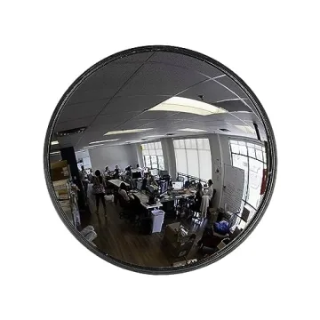 12” Acrylic Convex Mirror, Round Indoor Security Mirror for the Garage Blind Spot, Store Safety, W...