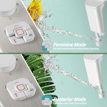 SAMODRA Bidet Attachment, Non-Electric Cold Water Bidet Toilet Seat Attachment with Pressure Control...