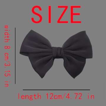 Tsangbaby 2 Pcs Black Satin Bow Shoe Clips Removable Shoe Clips Elegant Wedding Party Shoe Buckle Bag Clothing Hair Accessories for Women Girls