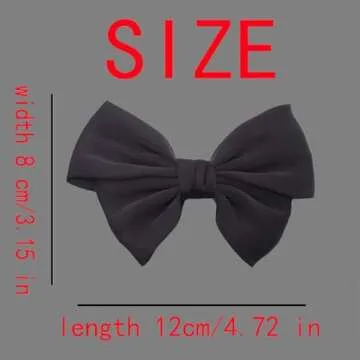 Tsangbaby 2 Pcs Black Satin Bow Shoe Clips Removable Shoe Clips Elegant Wedding Party Shoe Buckle Bag Clothing Hair Accessories for Women Girls