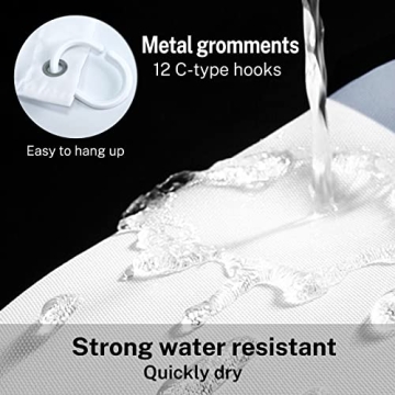 ArtSocket Get Naked Bathroom Set with Shower Curtain and Rugs Accessories,Marble Gold White Geometric Stone Shower Curtain Set, Grey Shower Curtain for Bathroom Decor 4 Pcs