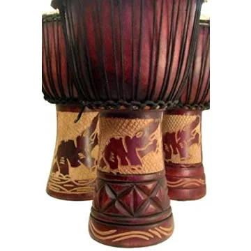 Hand-Carved Djembe Drum from Africa - Essential Musical Instrument
