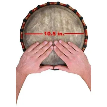 Hand-Carved Djembe Drum from Africa - Essential Musical Instrument