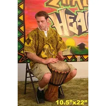 Hand-Carved Djembe Drum from Africa - Essential Musical Instrument