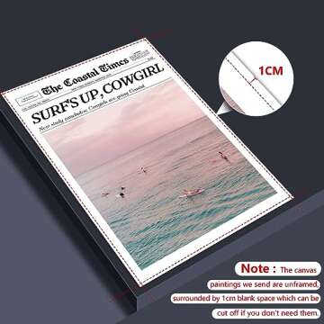 Trendy Pink Coastal Canvas Wall Art for Beach Lovers