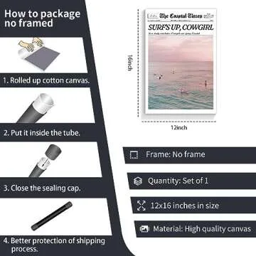 Trendy Pink Coastal Canvas Wall Art for Beach Lovers