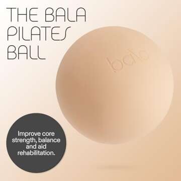 Bala Non-Weighted Exercise Ball (Sand) - 8" Yoga Ball for Barre, Stretching, Strength & Core Trainin...
