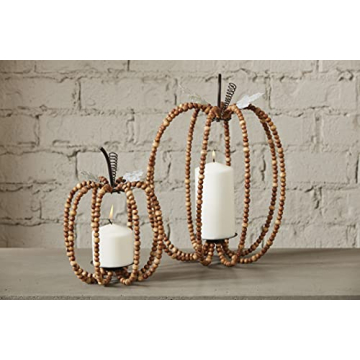 Elegant Mud Pie Pumpkin Lantern Set for Autumn Decor