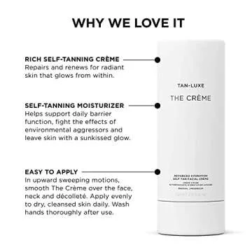 TAN-LUXE The Crème - Hydrating Self-Tan Facial Crème, 65ml - Cruelty Free