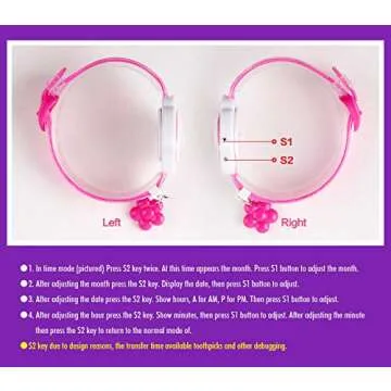 Kids Watch Girl Flower Shape Watch Novelty Cartoon Digital Watch 1144 (Purple)