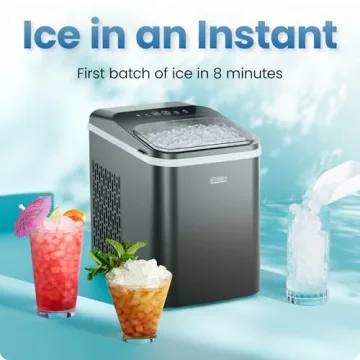 Iceman Compact Pebble Ice Machine for Quick, Chewable Ice