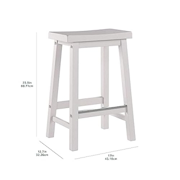 Amazon Basics Solid Wood Counter Height Barstools Set of 2