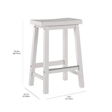 Amazon Basics Solid Wood Counter Height Barstools Set of 2