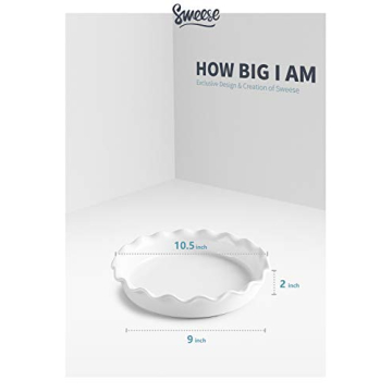 Sweese 518.101 Porcelain Pie Pan for Perfect Pies