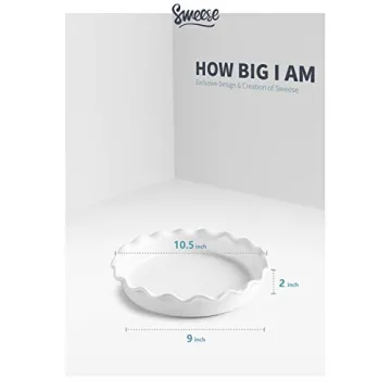 Sweese 518.101 Porcelain Pie Pan for Perfect Pies