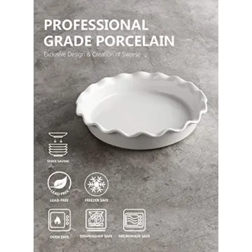 Sweese 518.101 Porcelain Pie Pan for Perfect Pies