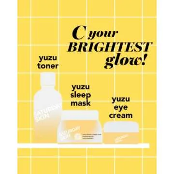 Saturday Skin Yuzu Vitamin C Bright Toner for Dryness Dullness Face Brightening Hydrate Tone Glow Niacinamide Smooth Skin Facial Water Korean Skincare Ideal for All Skin Type