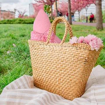 Funcredible Kentucky Derby Hat for Women - Pink Wide Brim Floppy Derby Hat - Large Straw Sun Hat with Elegant Ribbon, Perfect for Derby Day Outfits