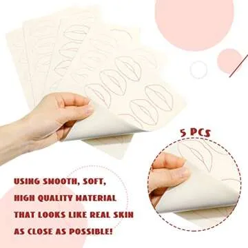 Maitys Lip Tattoo Practice Skin Kit for Makeup Artists