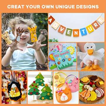 HTVRONT Felt Sheets for Crafts - 60pcs Felt Squares A4-8x12" Stiff Felt Sheets, Assorted Colors Craft Felt, 1mm Stiff Felt Fabric for Sewing, Patchwork, Decoration, Embroidering, Book, Felt Papers