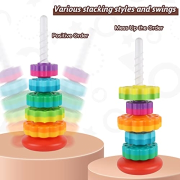 JUXUE Rainbow Stacking Toy for Babies | Montessori Fun