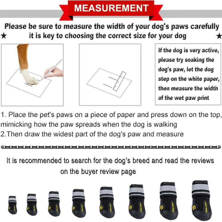 QUMY Dog Boots - Weatherproof Shoes for Medium & Large Dogs