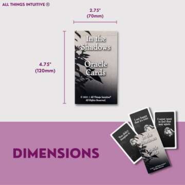 All Things Intuitive in The Shadows, 54 Shadow Oracle Cards, Raw and Real Love Messages, Soul Connection Cards for Oracle and Tarot Readers