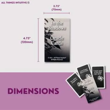All Things Intuitive in The Shadows, 54 Shadow Oracle Cards, Raw and Real Love Messages, Soul Connection Cards for Oracle and Tarot Readers