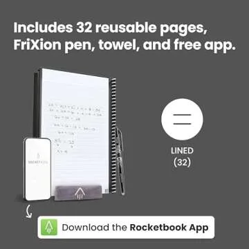 Rocketbook Core Reusable Notebook - Perfect for Note-Taking