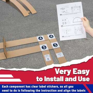 Basketball Court Stencil Kit for Driveways, Easy Setup & Reusable