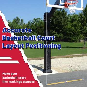 Basketball Court Stencil Kit for Driveways, Easy Setup & Reusable