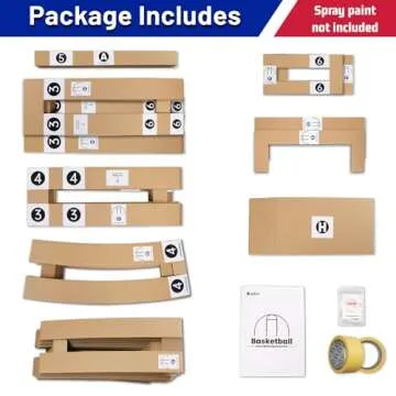 Basketball Court Stencil Kit for Driveways, Easy Setup & Reusable