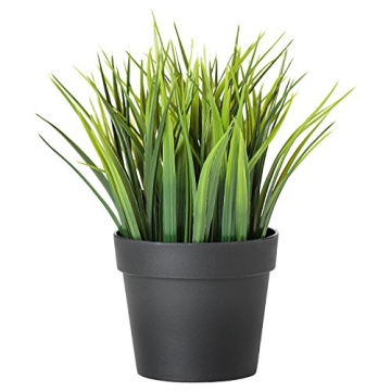 Elegant Ikea Artificial Potted Plant, Wheat Grass - 7.75 Inch