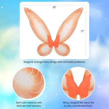 Funcredible Fairy Wings and Crown Set for Magical Costumes