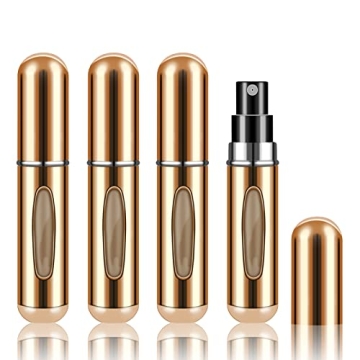 Fivexing 4Pcs Refillable Perfume Atomizers - Travel-Friendly & Stylish