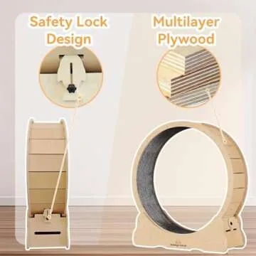 Homegroove Cat Exercise Wheel for Indoor Cats Treadmill