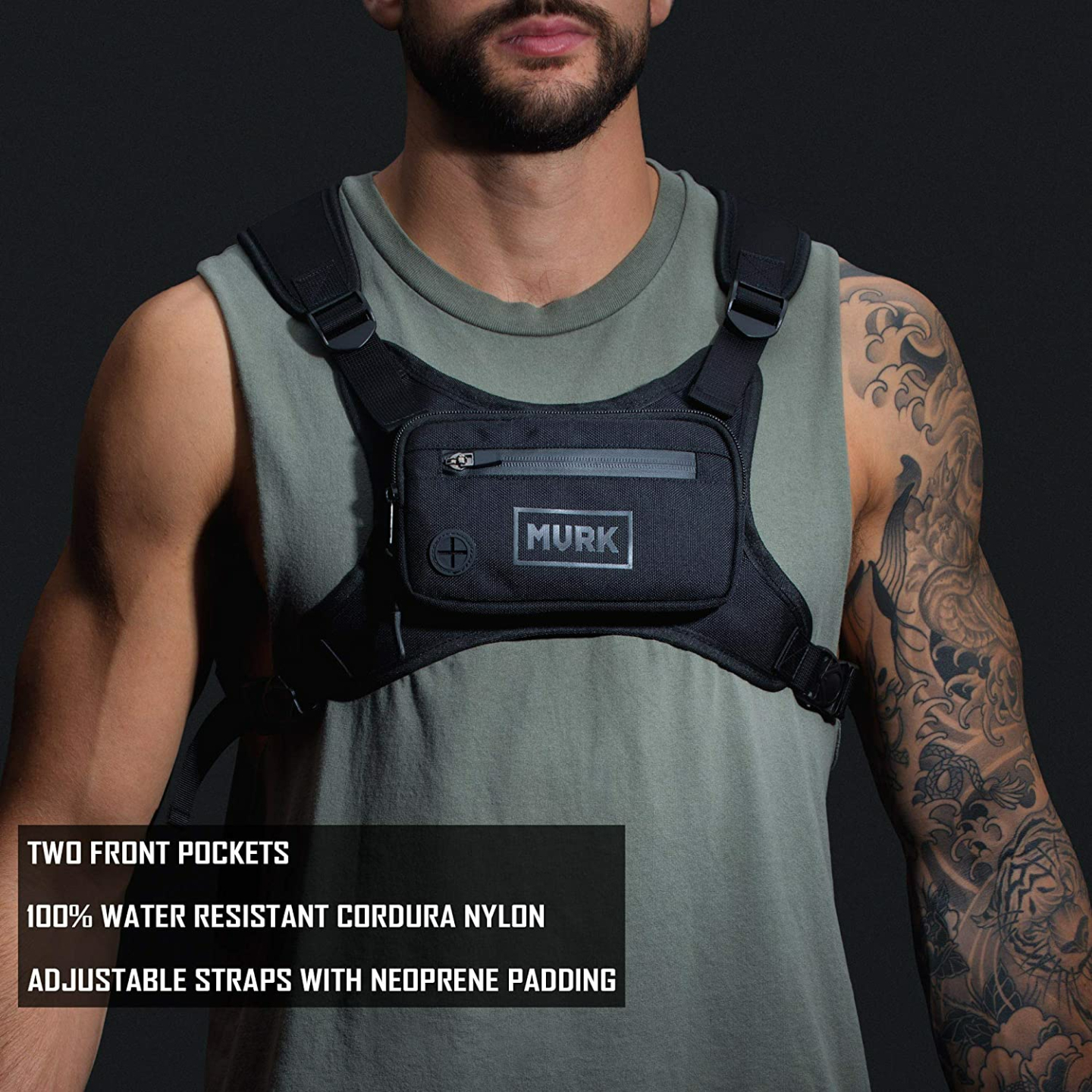 MVRK Water Resistant Chest Pack - Ideal for Running