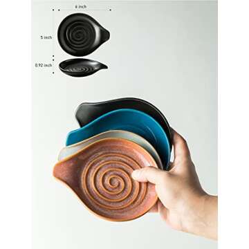 Cormomu Spoon Rest - Modern Porcelain Utensil Holder