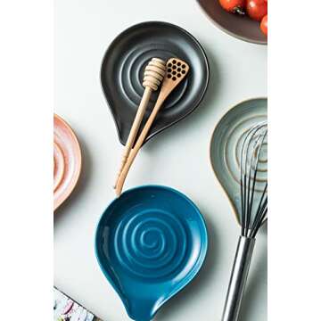 Cormomu Spoon Rest - Modern Porcelain Utensil Holder