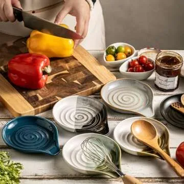 Cormomu Spoon Rest - Modern Porcelain Utensil Holder