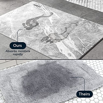 SUTERA Stone Bath Mat - Non-Slip Quick Drying Design