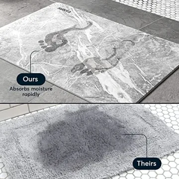 SUTERA Stone Bath Mat - Non-Slip Quick Drying Design