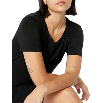 Amazon Brand - Daily Ritual Women's Jersey Standard-Fit Short-Sleeve Scoop Neck T-Shirt Dress