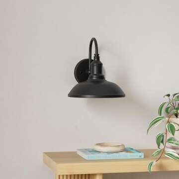 Battery Operated Matte Black Wall Sconce with Remote Control - Timed Dimmable Lighting Solution